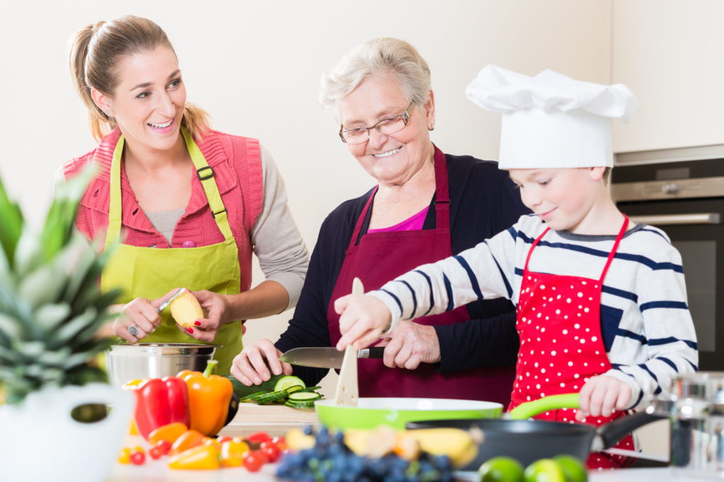 family cooking